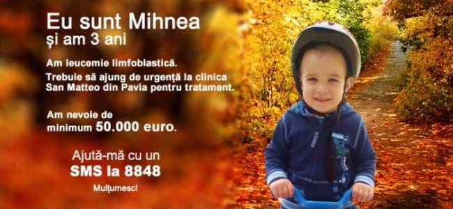 Ajutati-l pe Mihnea sa invinga lupta cu leucemia!