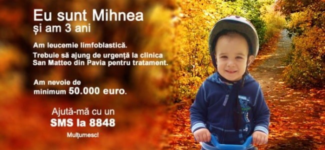 Ajutati-l pe Mihnea sa invinga lupta cu leucemia! Ajutati-l pe Mihnea sa invinga lupta cu leucemia!